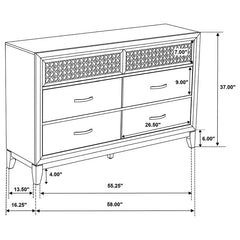 Valencia 4-piece Queen Bedroom Set Black - 223041Q-S4