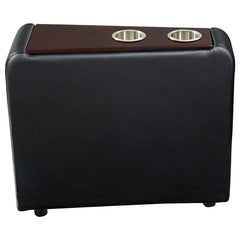 Toohey Upholstered Home Theater Storage Wedge Console Black - 600182