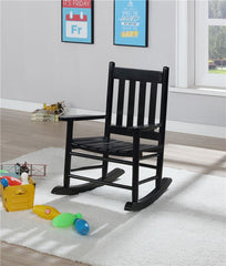 Annie Slat Back Solid Wood Kids Rocking Chair Black - 609451