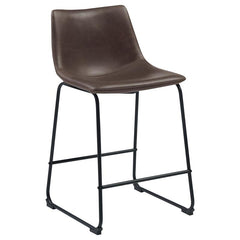 Michelle Armless Counter Height Stools Two-tone Brown and Black (Set of 2) - 102535