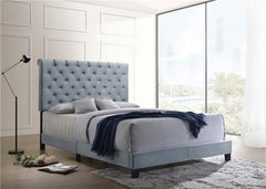 Warner Upholstered Queen Panel Bed Slate Blue - 310041Q