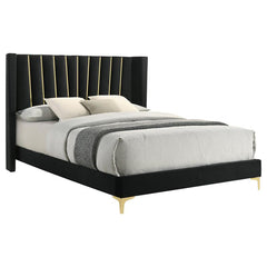 Kendall Upholstered Queen Panel Bed Black - 301161Q
