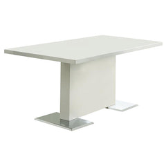 Anges 5-piece Dining Set White High Gloss and Grey - 102310-S5G
