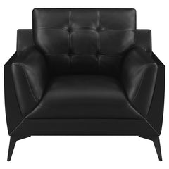 Moira Upholstered Wedge Arm Tufted Accent Chair Black - 511133