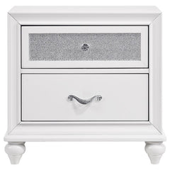 Barzini 4-piece Eastern King Bedroom Set White - 205891KE-S4