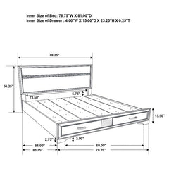 Miranda 4-piece Eastern King Bedroom Set Black - 206361KE-S4