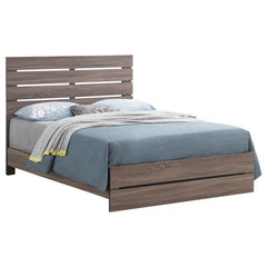 Brantford Wood Queen Panel Bed Barrel Oak - 207041Q