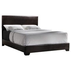 Conner Upholstered Full Panel Bed Dark Brown - 300261F