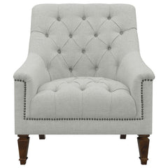 Avonlea 3-piece Upholstered Sloped Arm Sofa Set Grey Fabric - 505641-S3