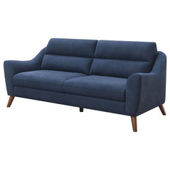 Gano Upholstered Sloped Arm Sofa Navy Blue - 509514
