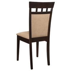 Gabriel Upholstered Side Chairs Cappuccino and Tan (Set of 2) - 100773