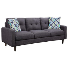 Watsonville Upholstered Track Arm Tufted Sofa Grey - 552001