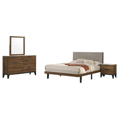 Mays 4-piece Eastern King Bedroom Set Walnut - 215961KE-S4