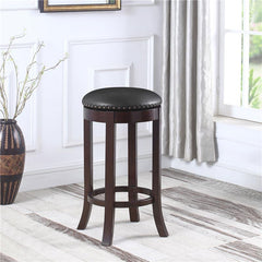 Aboushi Swivel Bar Stools with Upholstered Seat Brown (Set of 2) - 101060