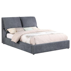 Laurel Upholstered Queen Panel Bed Dark Grey - 306041Q