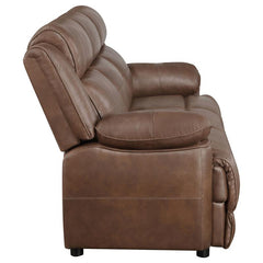 Ellington 3-piece Upholstered Padded Arm Sofa Set Dark Brown - 508281-S3