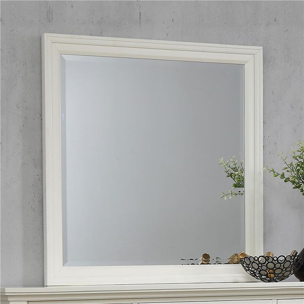 Sandy Beach Rectangular Dresser Mirror Cream White - 201304