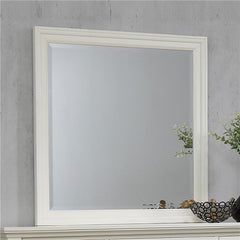 Sandy Beach Rectangular Dresser Mirror Cream White - 201304
