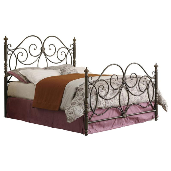 London Metal Queen Open Frame Bed Dark Bronze - 300258Q