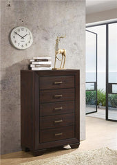 Kauffman 5-drawer Chest Dark Cocoa - 204395
