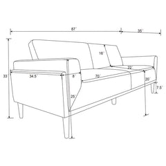 Rilynn 3-piece Upholstered Track Arm Sofa Set Grey - 509524-S3