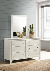 Selena 6-drawer Dresser with Mirror Cream White - 400233M