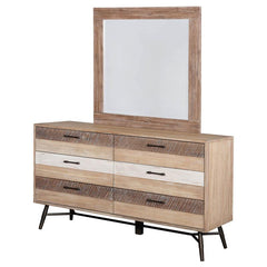 Marlow 6-drawer Dresser with Mirror Rough Sawn Multi - 215763M