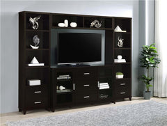 Lewes 2-door Engineered Wood 60" TV Stand Cappuccino - 700881