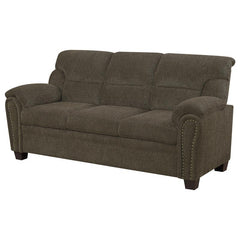 Clementine Upholstered Padded Arm Sofa Brown - 506571