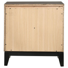 Watson 2-drawer Nightstand Grey Oak and Black - 212422