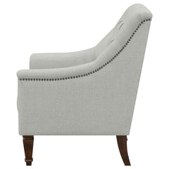 Avonlea Fabric Upholstered Sloped Arm Chair Grey Fabric - 505643