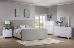 Wren Upholstered Eastern King Panel Bed Grey - 302052KE