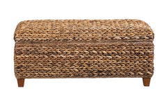 Laughton Hand-Woven Banana Leaf Storage Trunk Amber - 500215