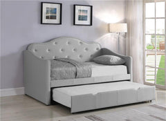 Elmore Upholstered Twin Daybed with Trundle Light Grey - 300629