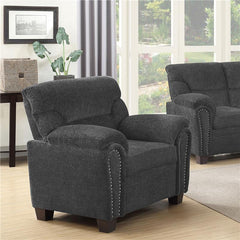 Clementine Upholstered Padded Arm Accent Chair Grey - 506576