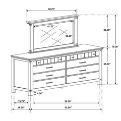Brenner 8-drawer Dresser with Mirror Rustic Honey - 205263M
