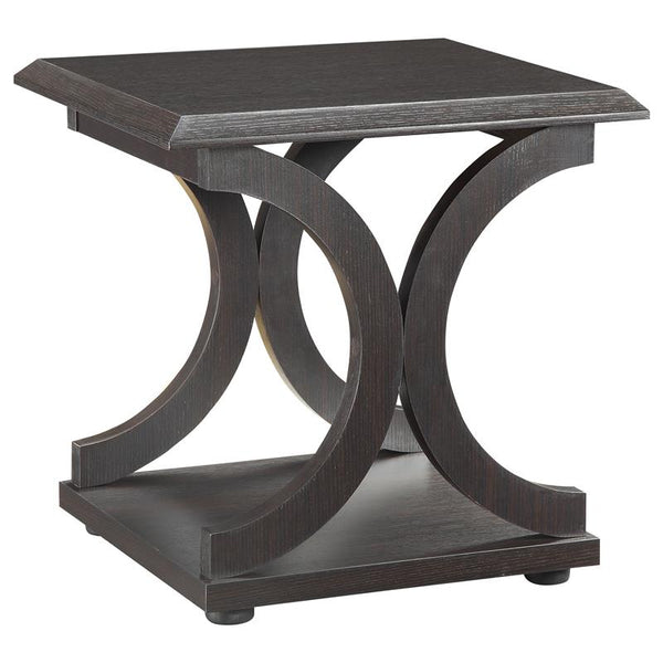 Shelly Rectangular Engineered Wood Side End Table Cappuccino - 703147