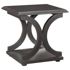 Shelly Rectangular Engineered Wood Side End Table Cappuccino - 703147