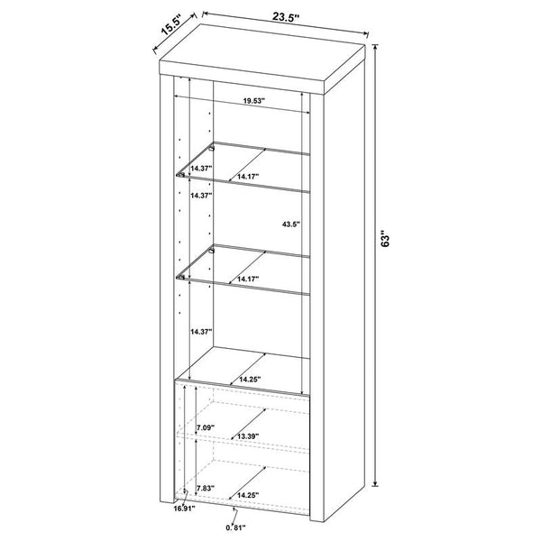 Jude 3-piece 71" TV Entertainment Center White High Gloss - 704251-SET