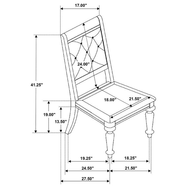 Bling Game Dining Room Set Metallic Platinum - 106471-S5