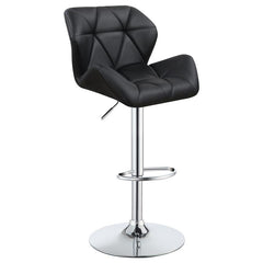 Berrington Adjustable Bar Stools Chrome and Black (Set of 2) - 100425