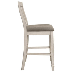 Sarasota Slat Back Counter Height Chairs Grey and Rustic Cream (Set of 2) - 192819