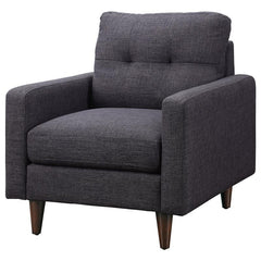 Watsonville Upholstered Track Arm Tufted Accent Chair Grey - 552003