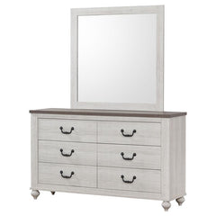 Stillwood 6-drawer Dresser with Mirror Vintage Linen - 223283M