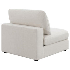 Serene Upholstered Armless Chair Beige - 551321