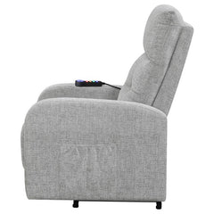 Howie Upholstered Power Lift Massage Chair Grey - 609402P