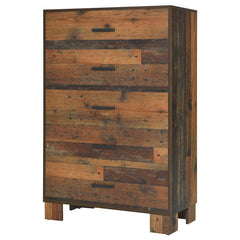 Sidney 5-drawer Bedroom Chest Rustic Pine - 223145