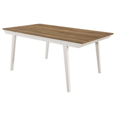 Nogales Rectangular Wood Dining Table Natural Acacia and Off White - 122301