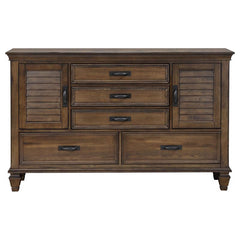Franco 4-piece California King Bedroom Set Burnished Oak - 200971KW-S4
