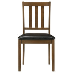Parkwood 5-piece Dining Set with Square Table and Slat Back Side Chairs Honey Brown and Black - 150400